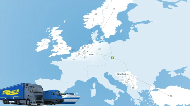 LKW WALTER lansează noua rută intermodală sustenabilă bazată pe transportul feroviar Novi Sad – Herne ce aduce economii de până la 79% CO₂