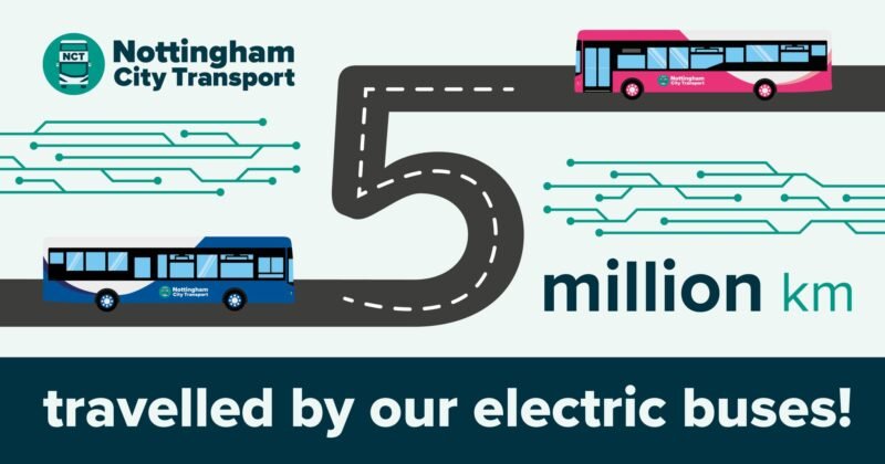 Autobuzele electrice Nottingham City Transport depășesc pragul de 5 milioane de kilometri parcurși la doi ani de la intrarea în serviciu