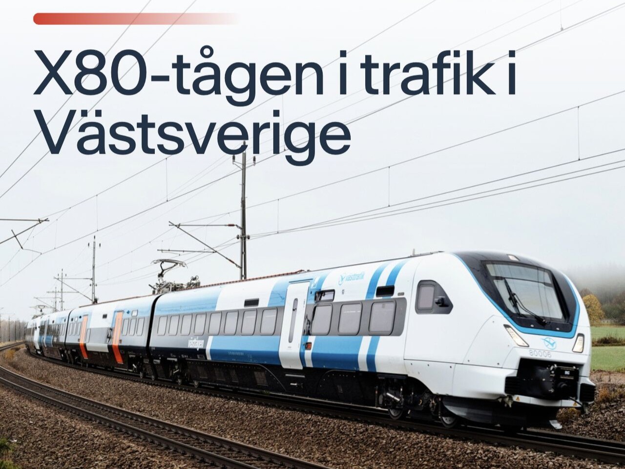 Primele trenuri Alstom Avelia Stream Nordic X80 intră în circulație cu pasageri în vestul Suediei