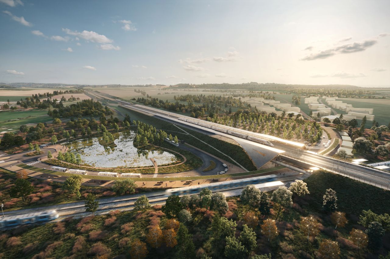 WW+P Architects prezintă conceptul gării de mare viteză Kořenice–Bečváry - un nod rural care reconectează comunitățile și susține dezvoltarea durabilă