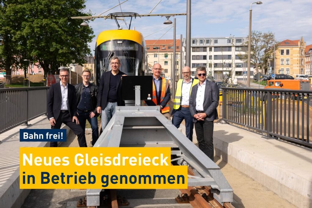Leipzig redeschide circulația tramvaielor pe Dieskaustraße și inaugurează un nou triunghi de linii pentru flexibilitate și infrastructură modernă