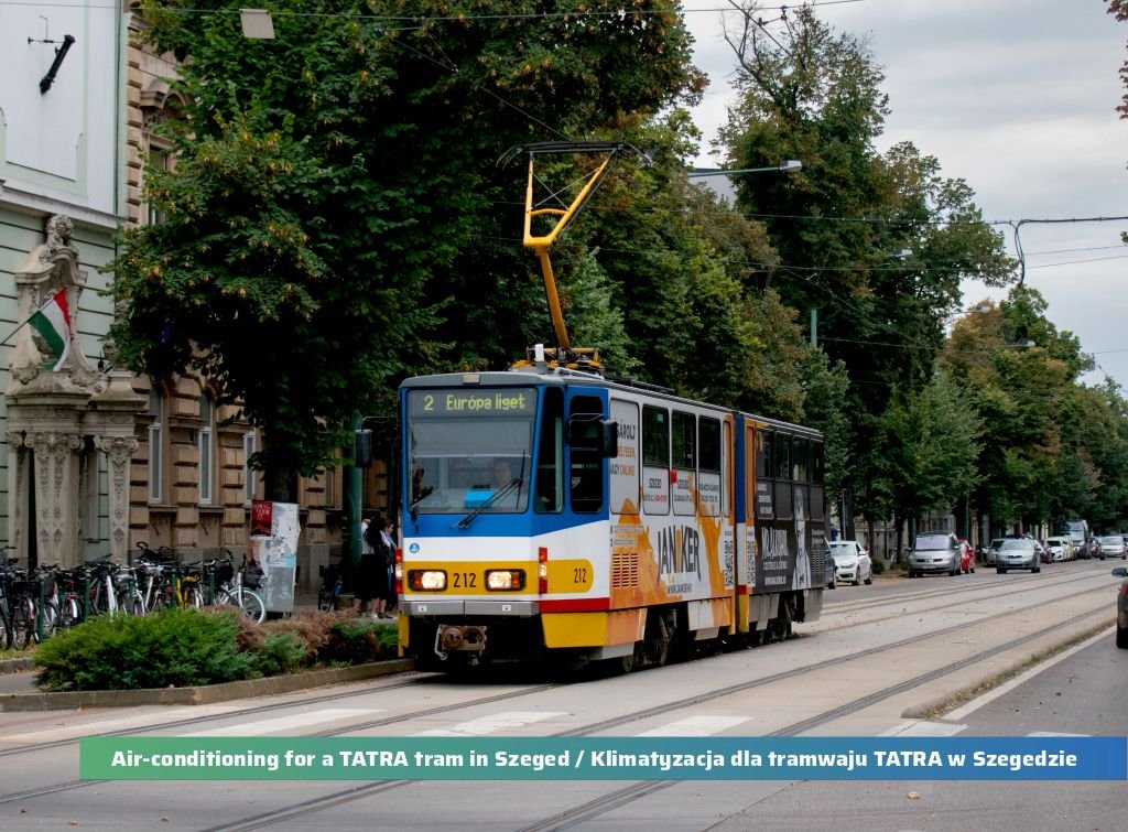 ENIKA livrează primele unități de aer condiționat iGORRA în Ungaria pentru modernizarea unui tramvai Tatra KT4D la Szeged