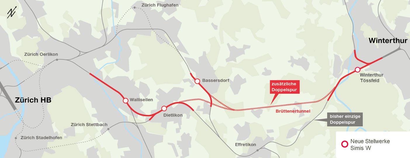 Siemens Mobility va furniza sistemele de semnalizare pentru proiectul MehrSpur Zürich–Winterthur - cel mai mare program de extindere feroviară al SBB