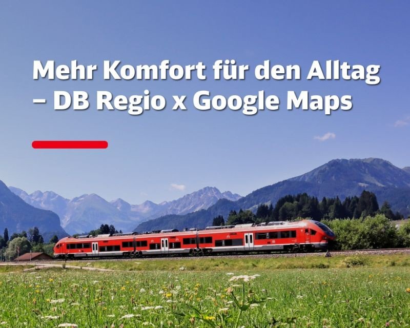 DB Regio integrează date în timp real și achiziția de bilete direct în Google Maps pentru o experiență mai simplă în transportul public