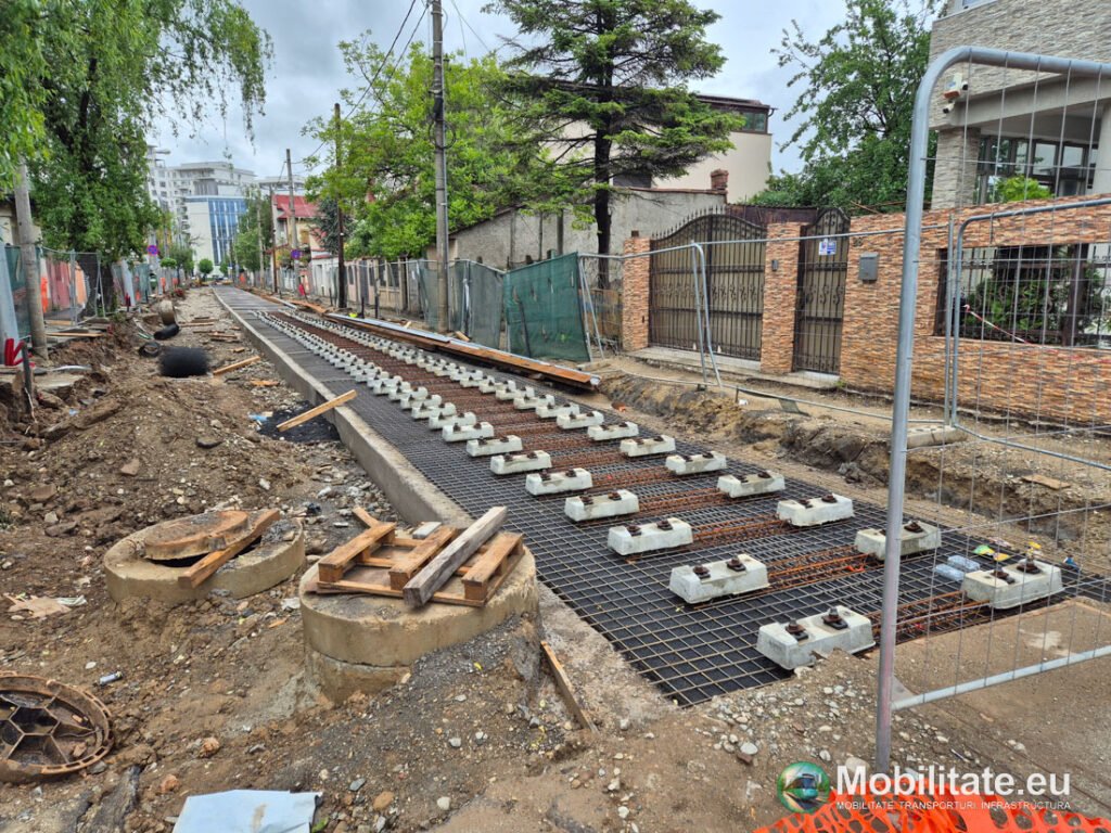 Lot 11 modernizare linii tramvai - PORR intră în ultima săptămână de lucrări grele pe lotul Piața Presei - Clăbucet. Ultima sută de metri de șine se instalează pe strada Clăbucet
