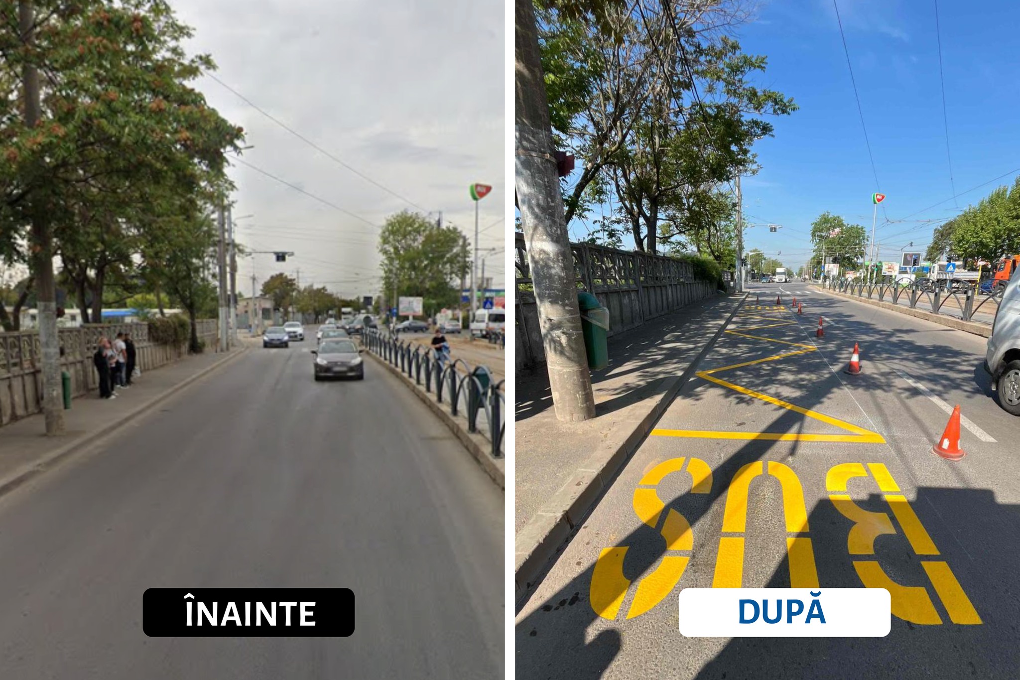 Administrația Străzilor continuă lucrările de retrasare a marcajelor rutiere pe arterele principale din București pentru creșterea siguranței în trafic