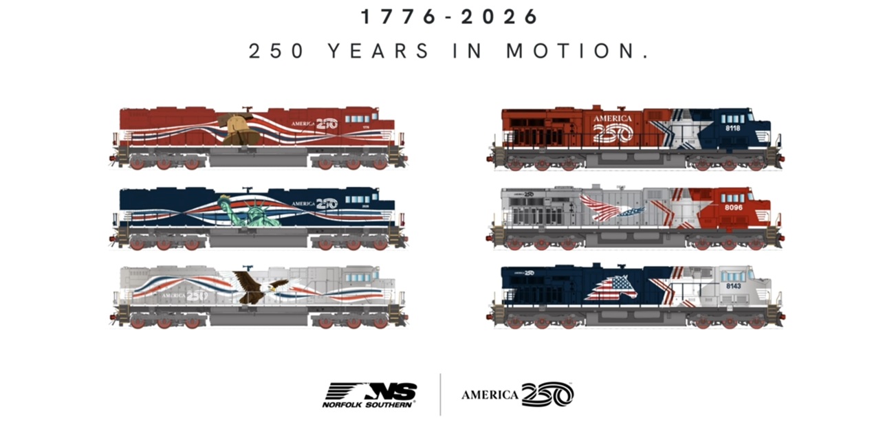 Norfolk Southern lansează seria comemorativă „America’s 250” cu șase locomotive dedicate istoriei și simbolurilor Statelor Unite