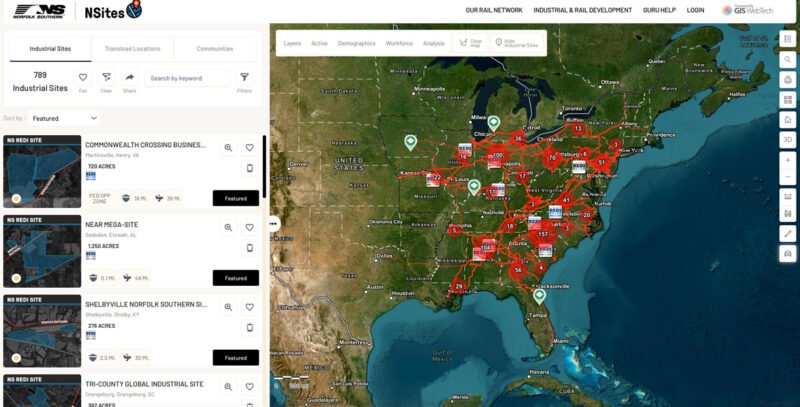 Norfolk Southern extinde programul REDI Sites la 24 de locații pregătite pentru investiții industriale feroviare în SUA