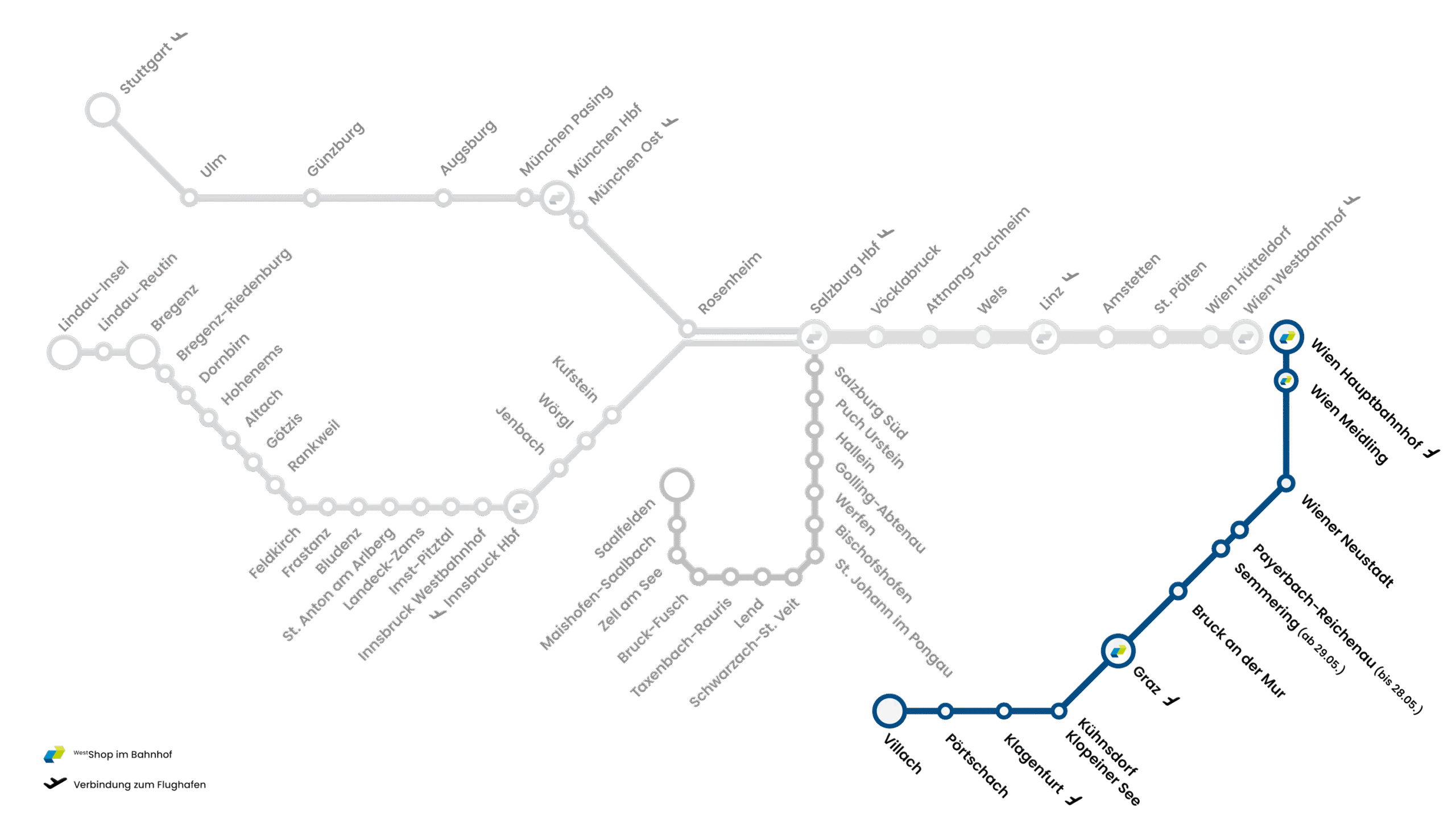 Westbahn lansează noile servicii pe ruta Viena - Villach și introduce trenurile de mare viteză Stadler SMILE din 29 mai 2026