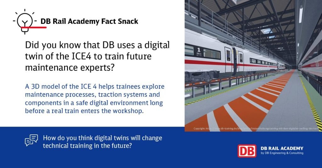 DB Rail Academy folosește un „digital twin” al trenului ICE 4 pentru formarea noilor specialiști în mentenanță