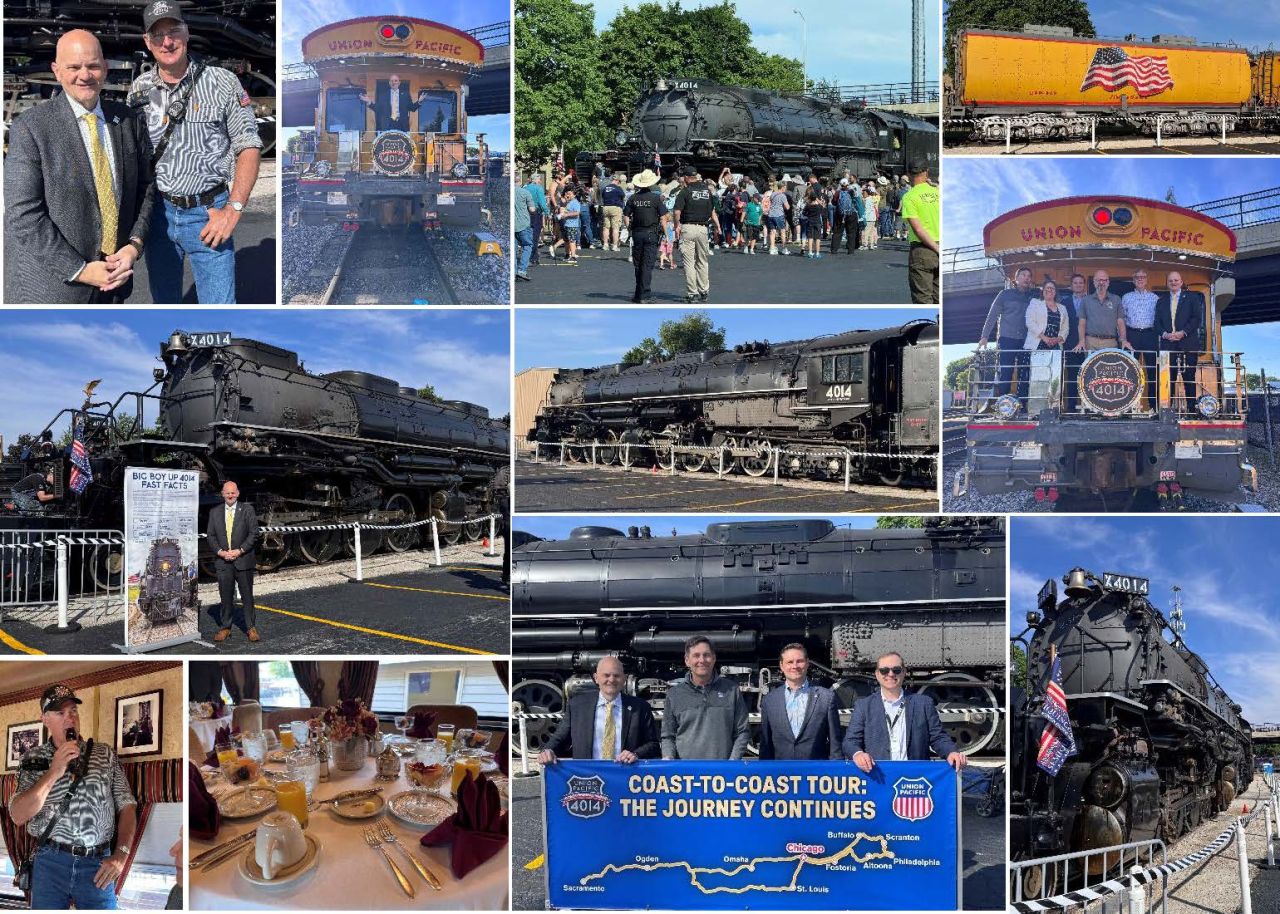 Big Boy 4014, cea mai mare locomotivă cu abur operațională din lume, a ajuns în Illinois în cadrul turneului istoric coast‑to‑coast America250