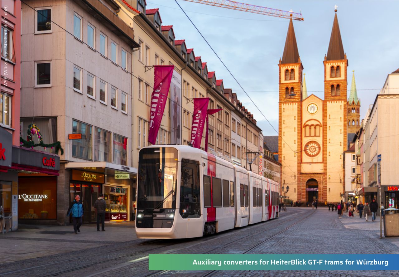 Al treilea tramvai HeiterBlick GT‑F a sosit la Würzburg, continuând modernizarea flotei pentru unul dintre cele mai dificile trasee din Germania