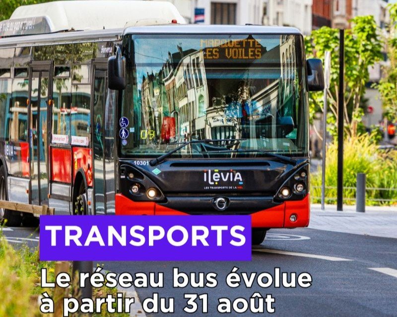 Rețeaua de autobuze din Métropole Européenne de Lille se modernizează din 31 august, cu o nouă structură de linii și servicii Flexity extinse