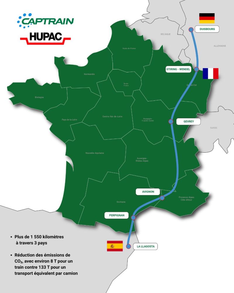 LT: Captrain France lansează un serviciu feroviar Duisburg–La Llagosta care mută semiremorcile P400 pe cale ferată pe 1.550 km și reduce masiv emisiile