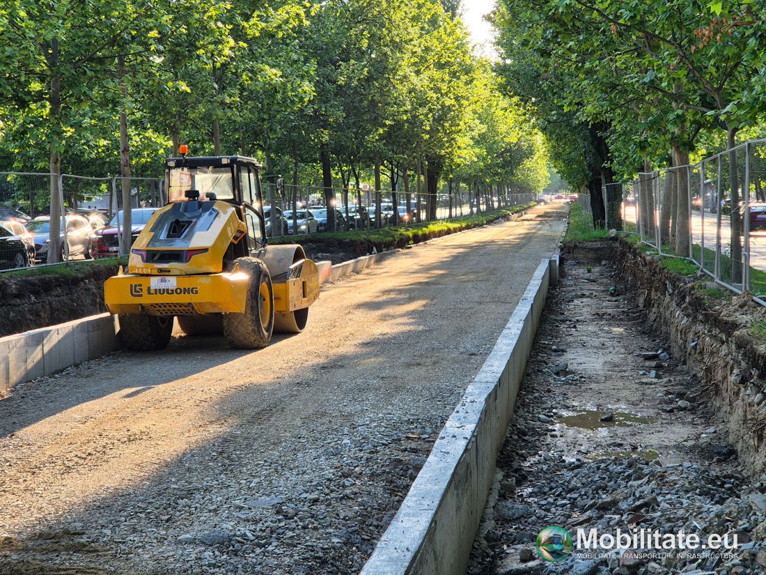 Lot 1 modernizare linii tramvai - PORR avansează cu lucrările la sol pe Bulevardele Basarabia și Theodor Pallady. Primele șine noi încep să fie montate cel târziu în iulie