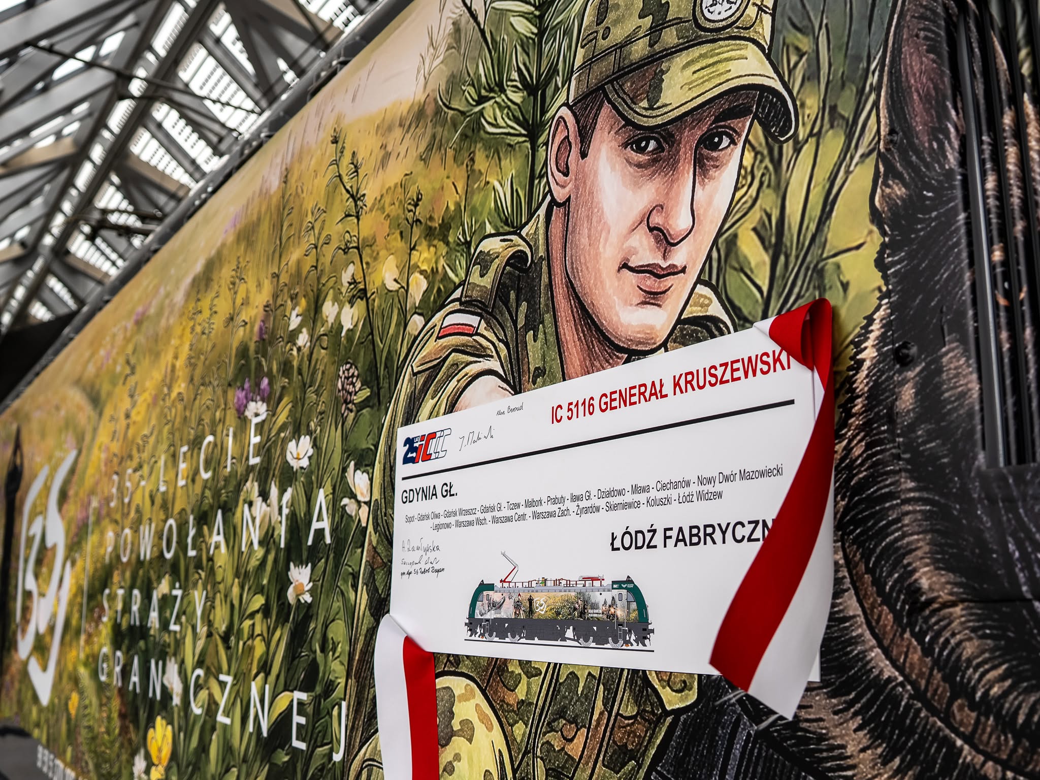 PKP Intercity lansează trenul „Generał Kruszewski”, însoțit de o locomotivă în grafică specială dedicată aniversării a 35 de ani ai Straży Granicznej