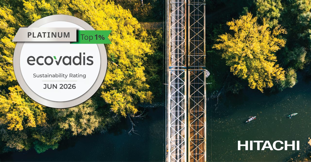 Hitachi Rail primește medalia EcoVadis Platinum 2025, intrând în top 1% global la sustenabilitate
