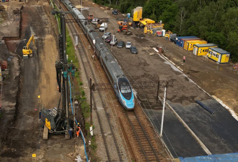 Keller consolidează fundațiile liniei feroviare E65 pe tronsonul Będzin–Katowice, în cadrul uneia dintre cele mai importante modernizări din Polonia
