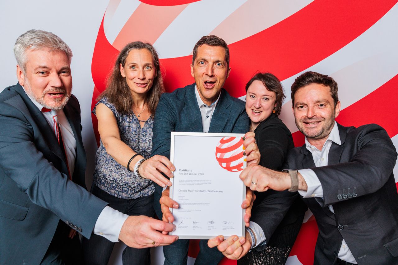 Coradia Max pentru Baden-Württemberg câștigă Red Dot Award, Alstom evidențiază colaborarea de design
