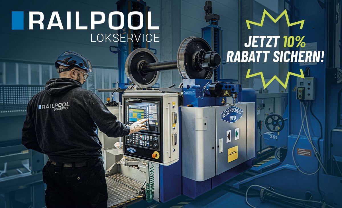 RAILPOOL Lokservice Hamburg‑Billbrook lansează campania de reprofilare cu discount de 10% pentru lucrări combinate de mentenanță