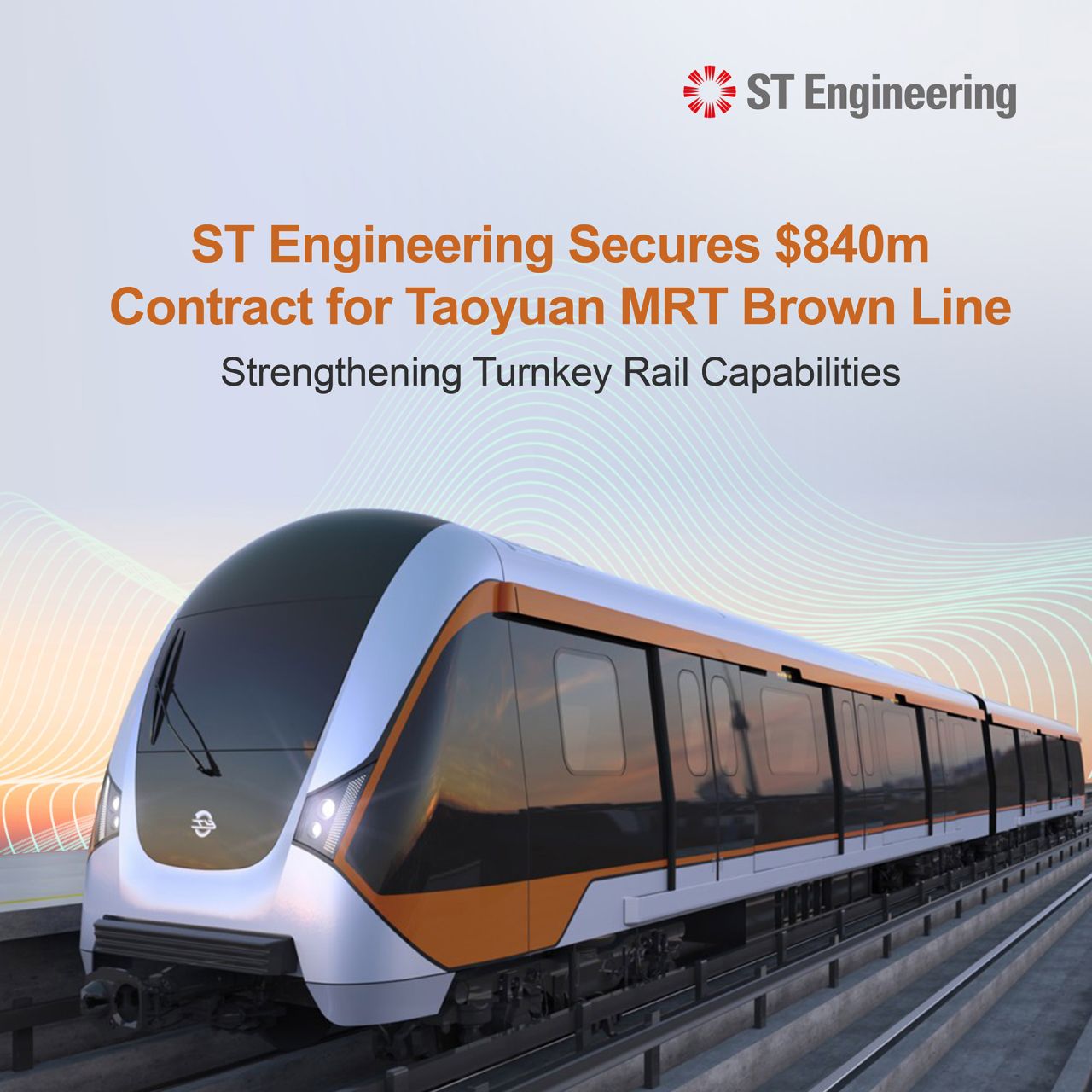 ST Engineering câștigă contractul de 840 milioane USD pentru Linia Brown a metroului Taoyuan, cu rol principal în integrarea sistemelor