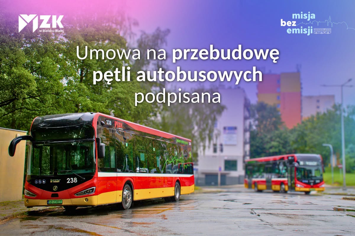 Bielsko‑Biała modernizează trei capete de linie și instalează infrastructură de încărcare pentru autobuze electrice