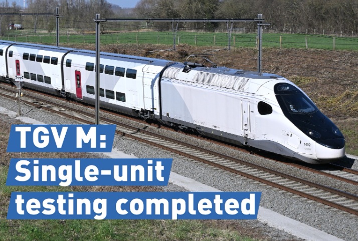 CERTIFER finalizează campania de teste TGV M în Belgia și pregătește faza de testare în dublă unitate