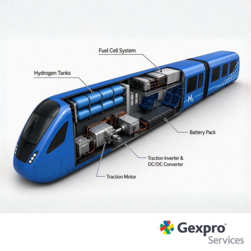 Trenurile cu hidrogen: sistemele de propulsie cu pile de combustie transformă mobilitatea feroviară, iar Gexpro Services Europe asigură lanțul critic de componente