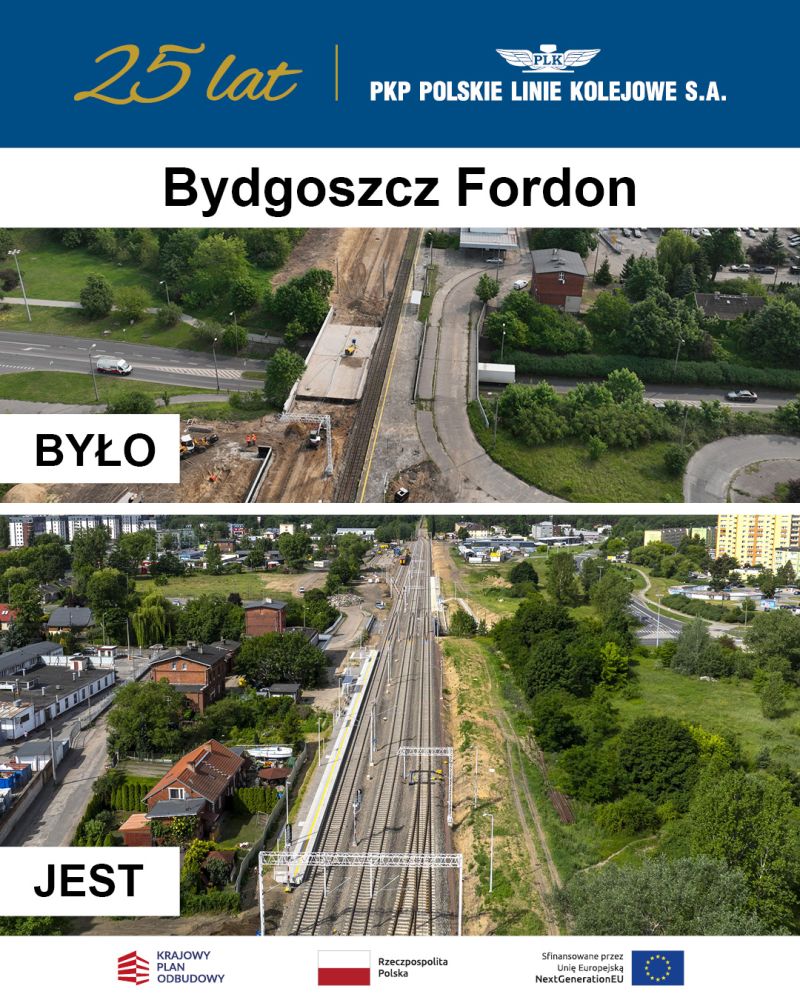 PKP PLK finalizează modernizarea stației Bydgoszcz Fordon, care revine la statutul de gară și crește capacitatea liniei spre Chełmża