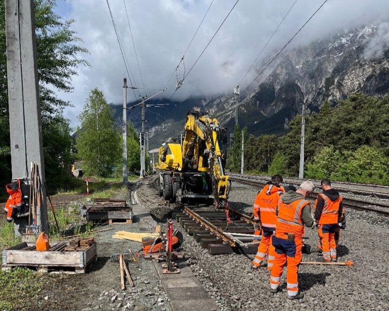 Rhomberg Sersa avansează modernizarea gării Ötztal; 6.500 t de neșcotter și 15 aparate de cale instalate în primele faze