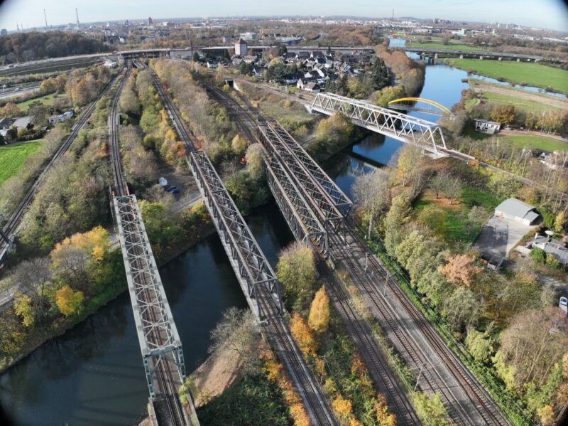 DB Engineering & Consulting supraveghează reconstrucția „podului albastru” peste Canalul Ruhr, un proiect-cheie pe axa Duisburg–Oberhausen