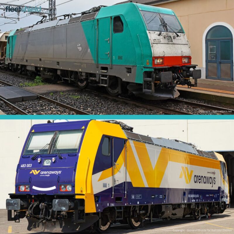 Fleetshield finalizează noua livrea pentru TRAXX 483 Arenaways – locomotiva va asigura tracțiunea trenului de noapte European Sleeper Bruxelles–Milano
