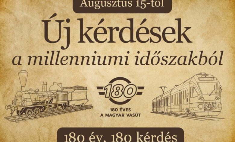 MÁV lansează jocul online dedicat aniversării a 180 de ani de istorie feroviară