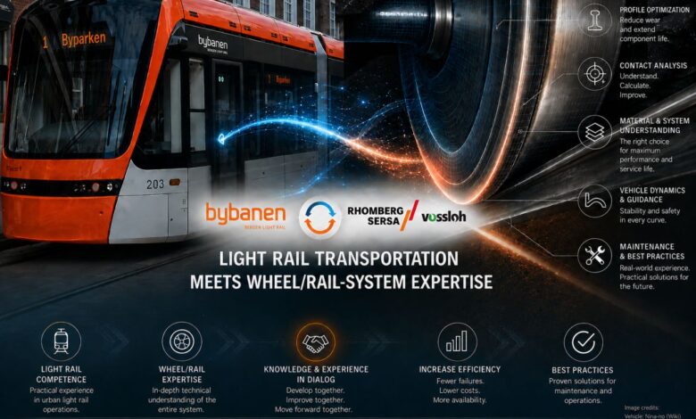 Rhomberg Sersa Vossloh și Bybanen extind cooperarea tehnică la Bergen pentru optimizarea interfeței roată–șină în rețeaua de light rail