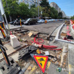 Lot 9 modernizare linii tramvai - MariVila a finalizat linia pe Bulevardul Chișinău. Se finalizează stațiile și firul de contact