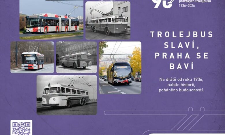 Praga sărbătorește 90 de ani de troleibuze cu Ziua Porților Deschise la garajul Řepice